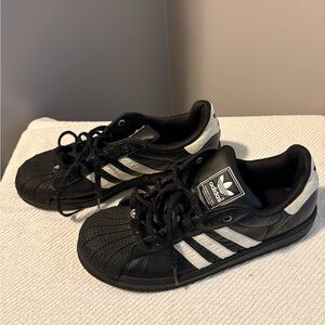 Adidas Kids Shelltoe Black and White Sneakers